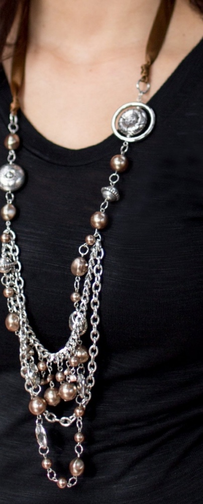 All The Trimmings - Brown Necklace